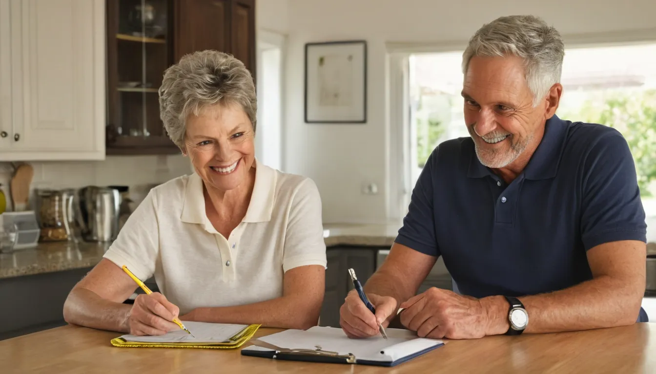 A homeowner reviewing a bathing safety checklist with a local provider in the Kirkland area
